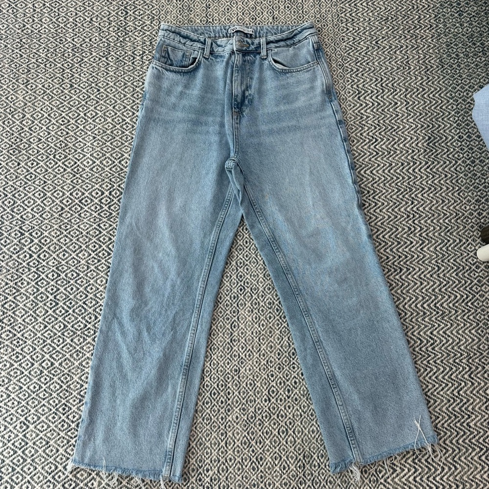 Zara Faded Blue Denim Pants